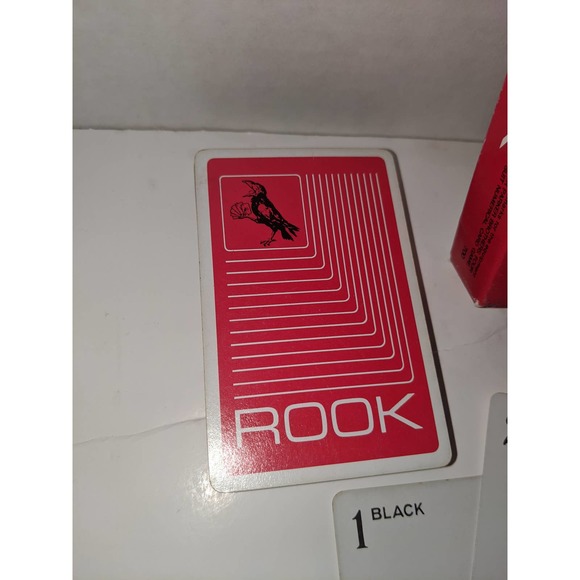 Vintage 1972 Red ROOK Card Game Parker Brothers Plastic Case Cards - Picture 3 of 7